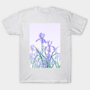 purple iris in purple background T-Shirt